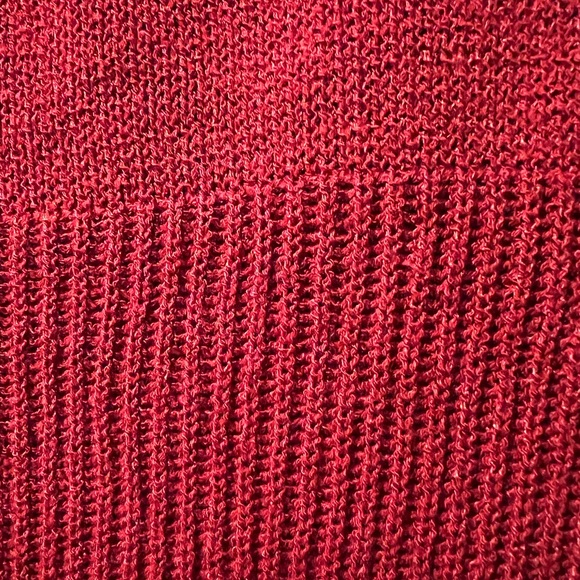 Delta Burke Collection Red Ribbed Knit Tunic Sweater - Picture 9 of 14